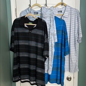 BUNDLE:  4 shirts…Hogan Men's Polo Shirt Set - Black, Blue, Gray, White